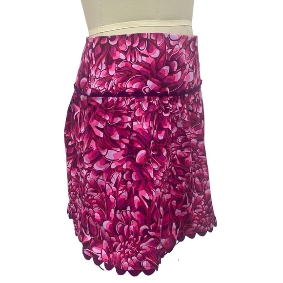 Women’s Scallop Floral Wrap Midi Skirt Kika Vargas Pink Size 0 - Picture 6 of 10